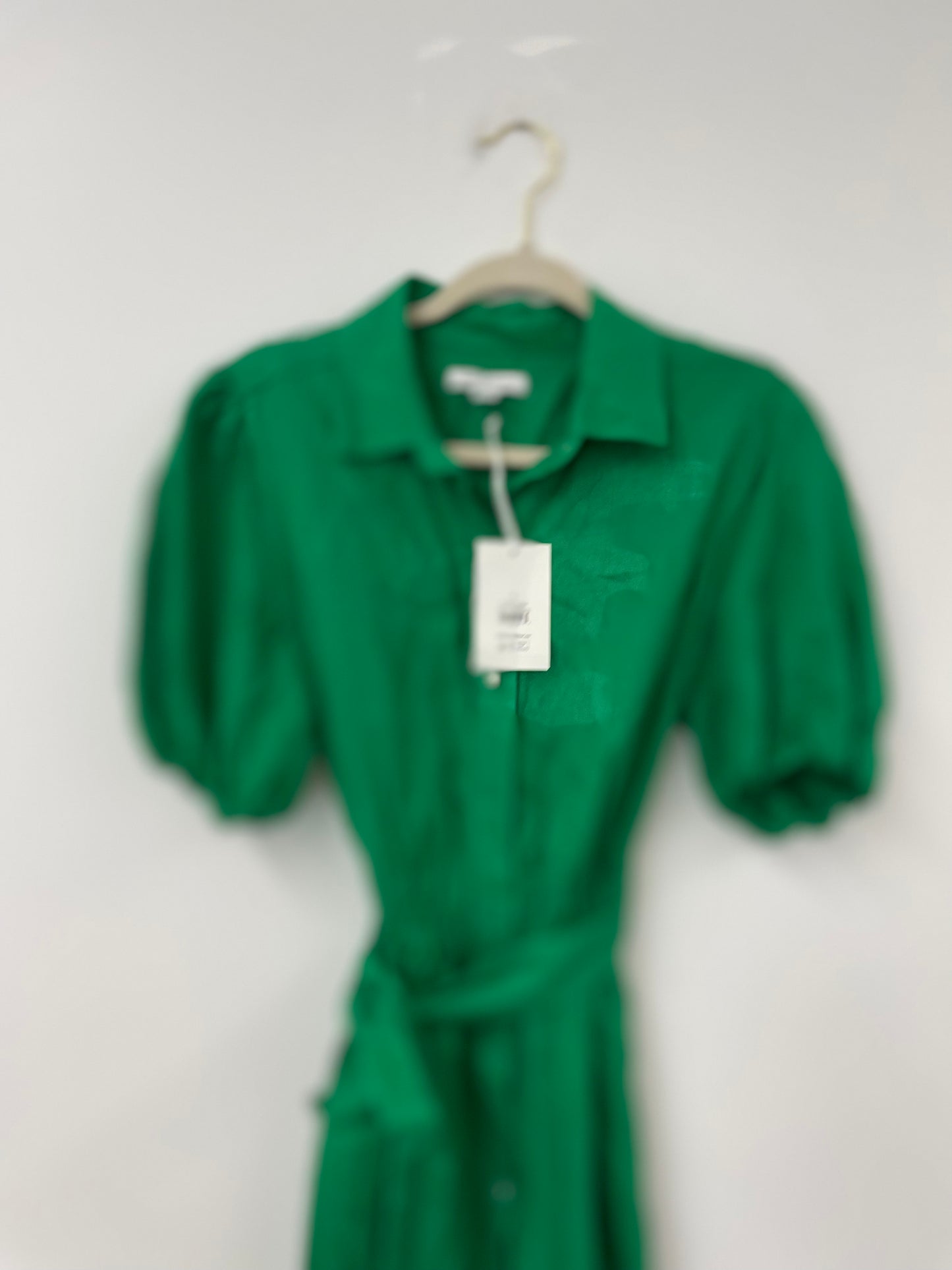 Free Assembly midi tie dress with puffed sleeves Size S / NWT