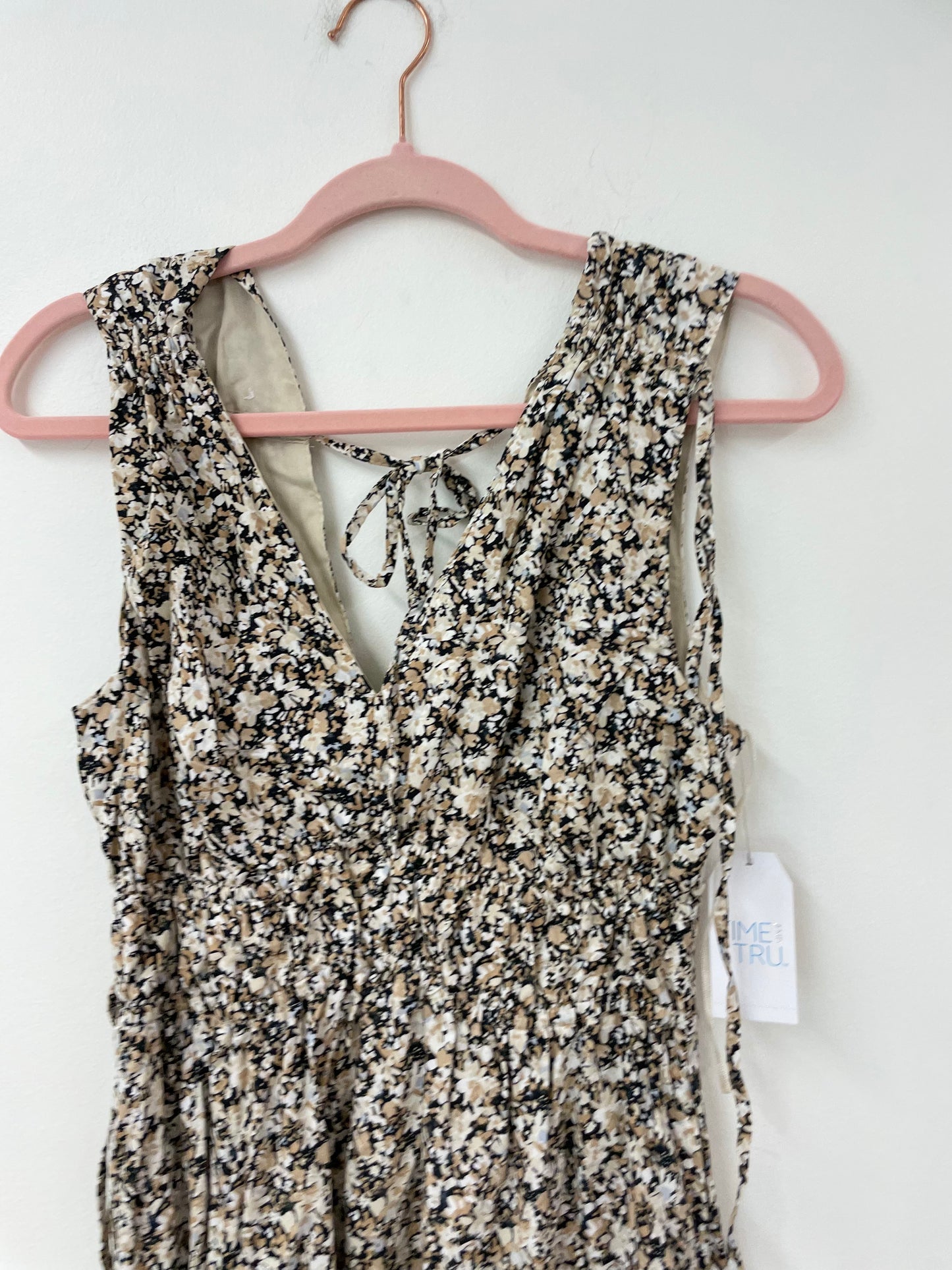 Time & Tru V Neck Smocked Midi Dress Size S / NWT