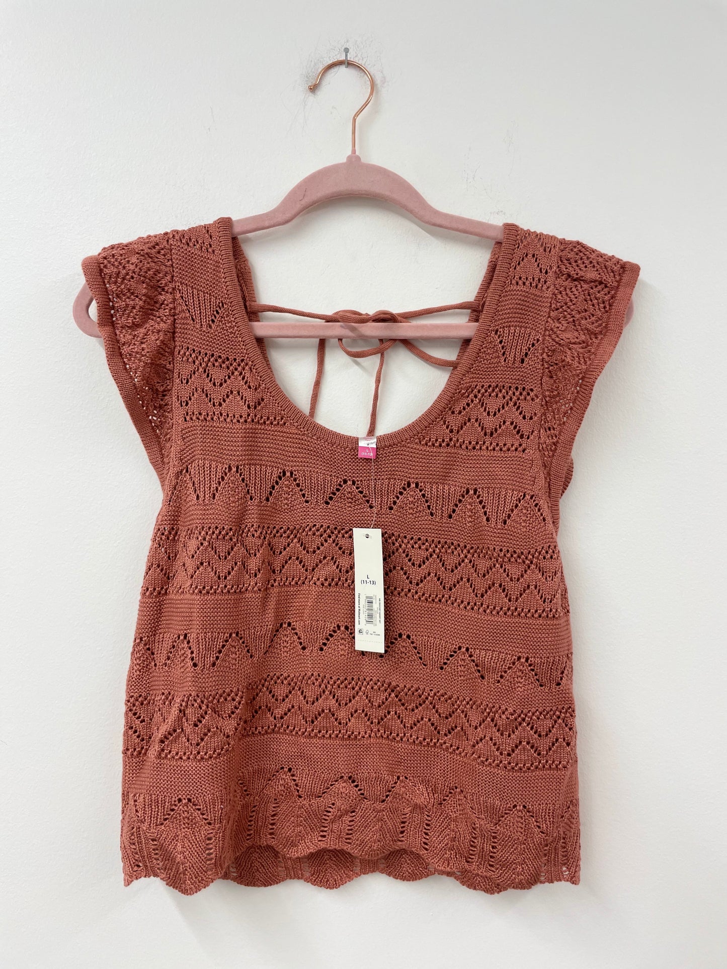 No Boundaries crochet short set Size L / NWT