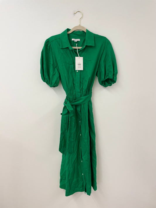 Free Assembly midi tie dress with puffed sleeves Size S / NWT