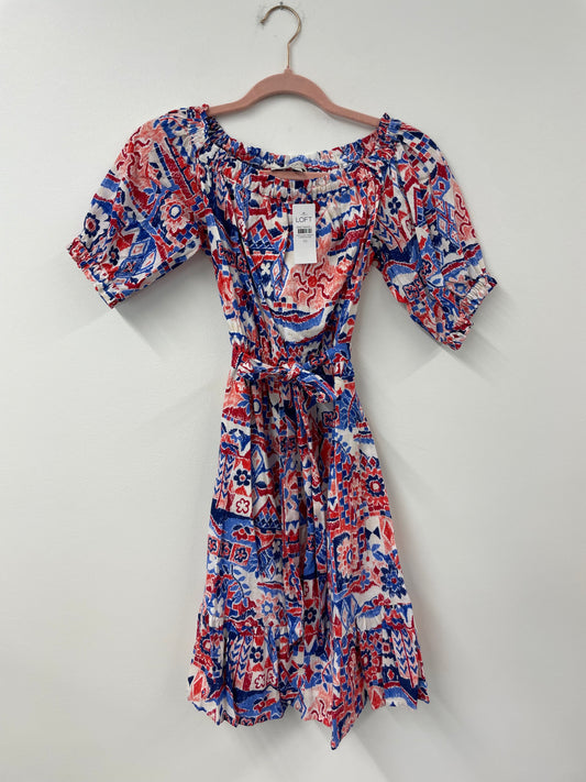 Loft off the shoulder mini dress Size XS / NWT