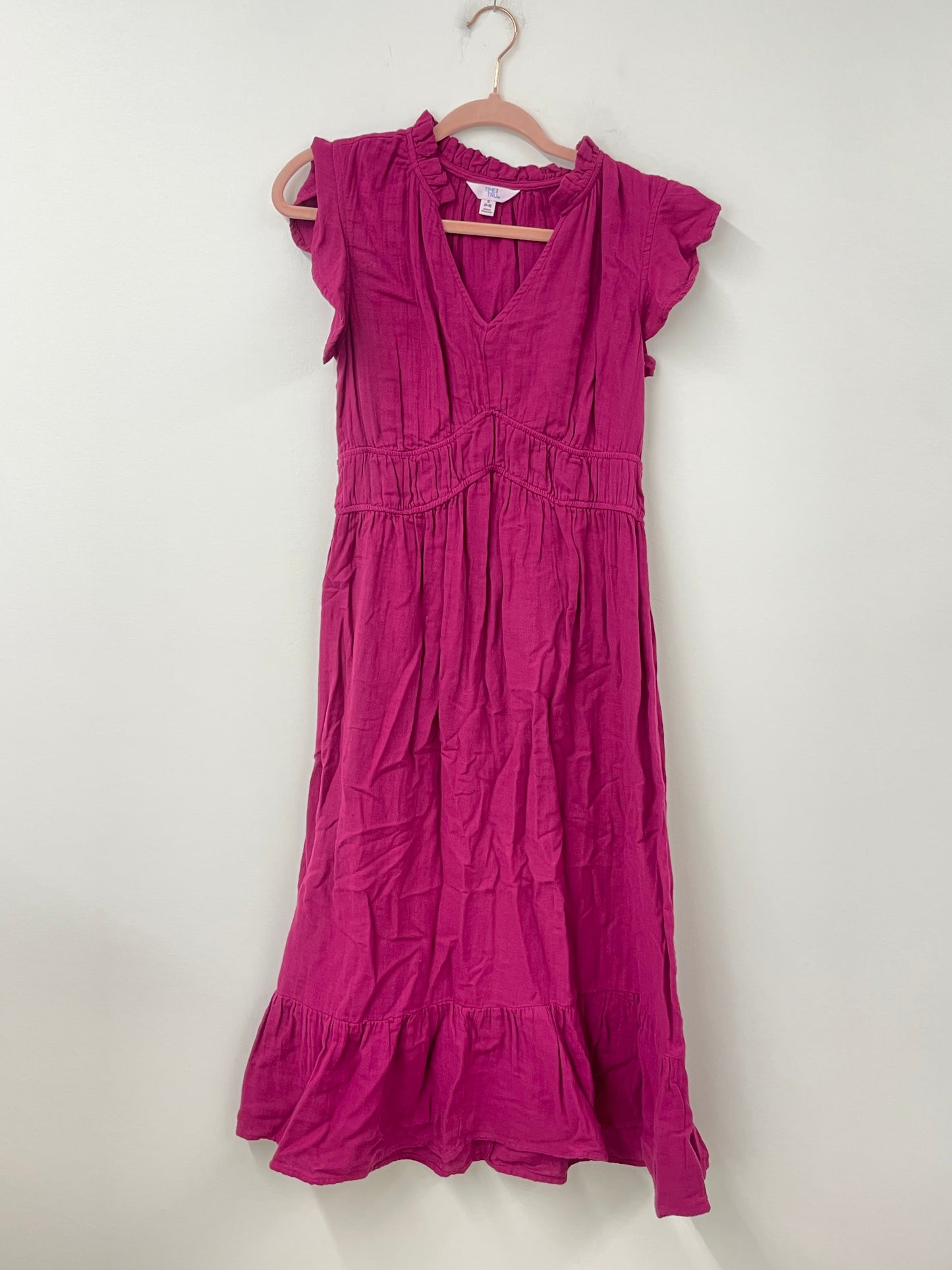 Time and Tru flutter sleeve midi dress Size S / EUC