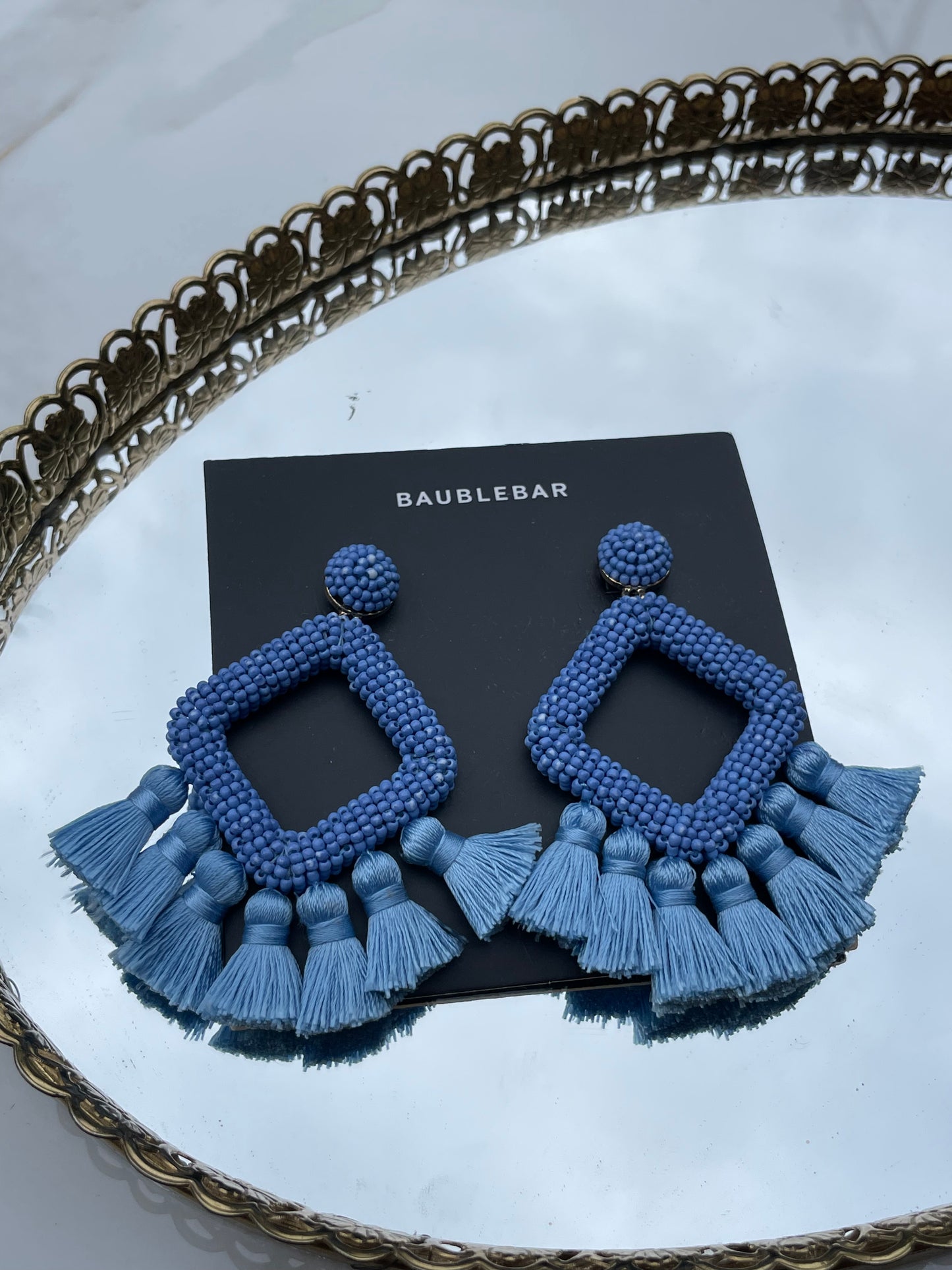 Baublebar blue statement earrings