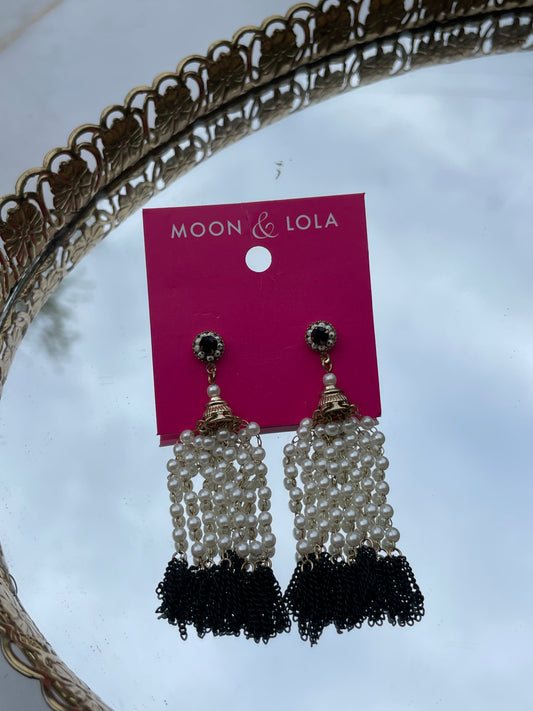 Moon & Lola pearl dangle earrings