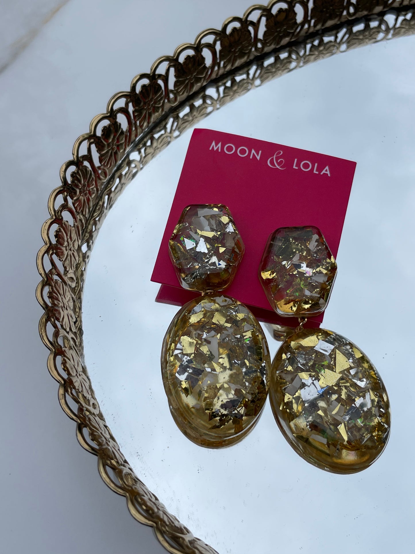 Moon & Lola gold earrings