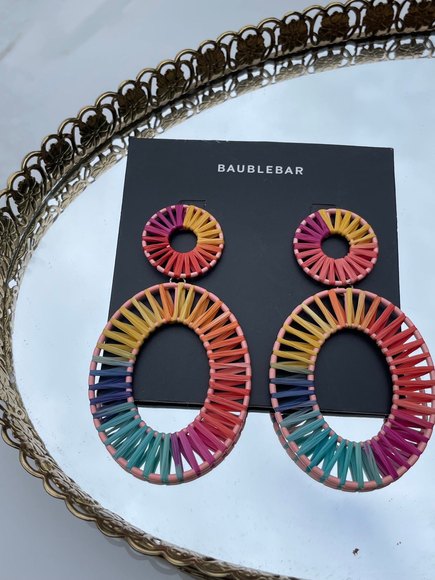 Baublebar rainbow statement earrings