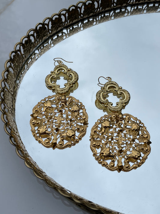 Moon and Lola gold earrings