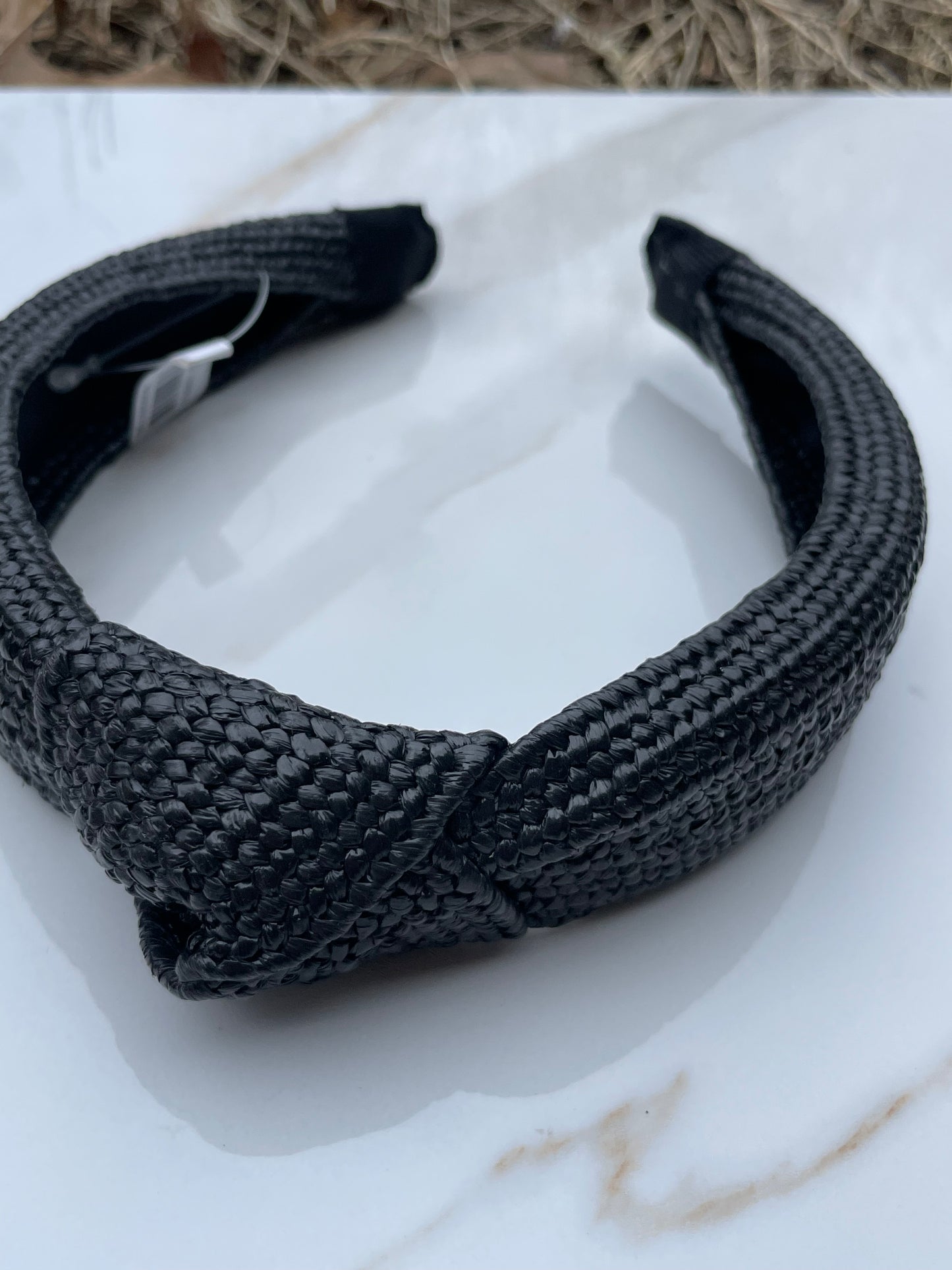 Black knotted headband