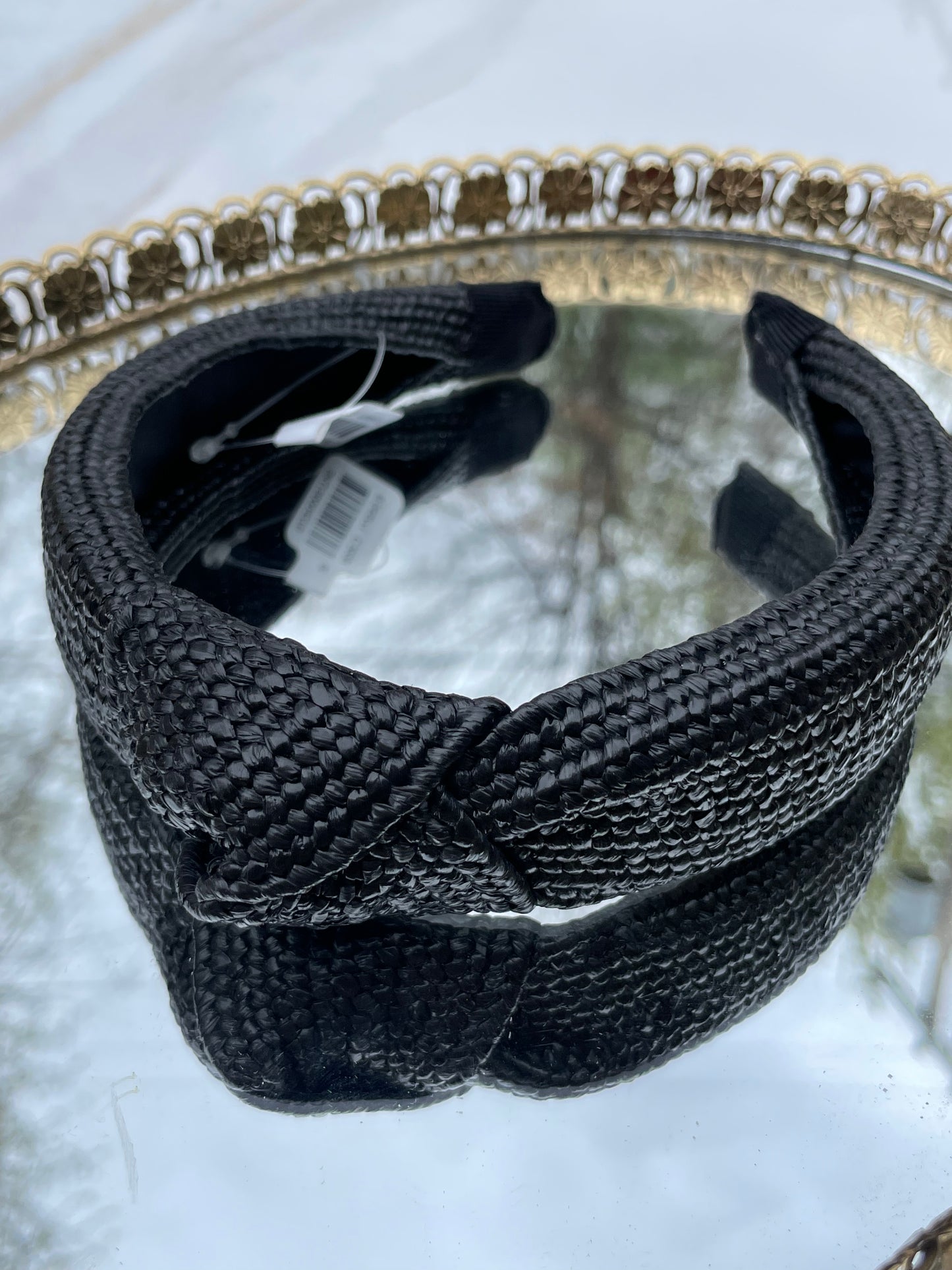 Black knotted headband