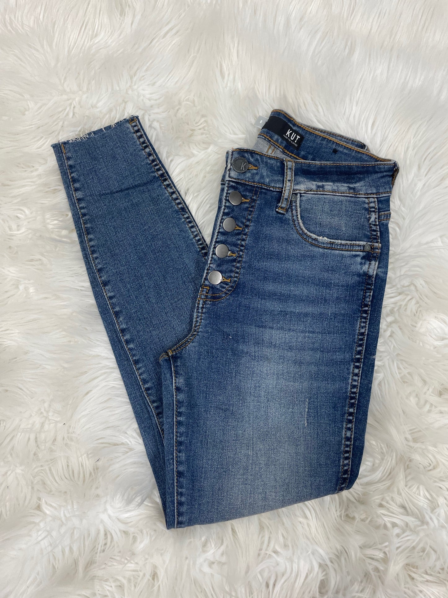 KUT high rise fab ab ankle skinny jeans Size 0 \EUC