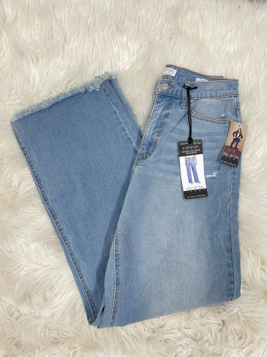 Sofia super high rise palazzo jeans Size 6short \NWT
